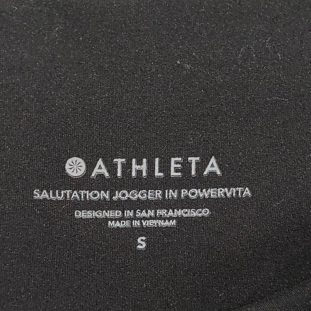 ATHLETA Salutation Jogger High Rise Powervita Black Athleisure Active Size Small - Picture 9 of 12